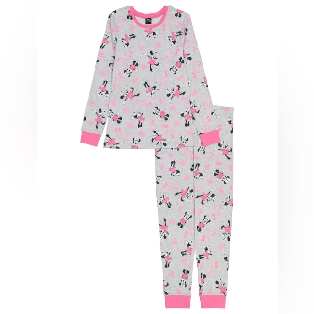 Disney Women's Mickey Mouse 2-Piece Snug-Fit Cotton Pajamas Set